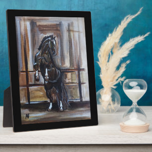 The Wild Horse Painting by Alfred Fox Plaque