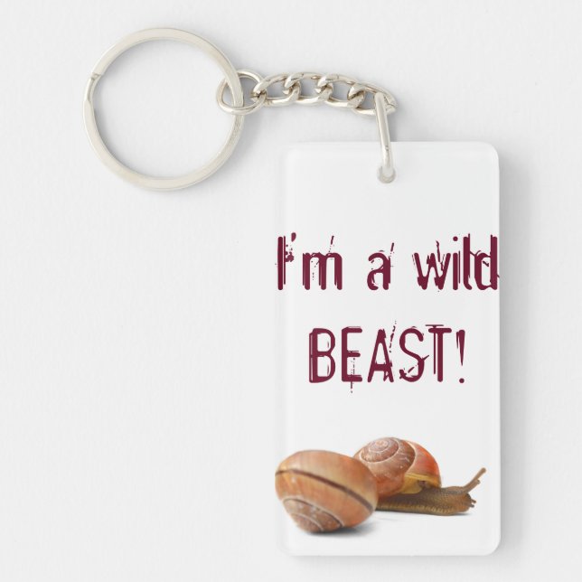 The wild side of a snail key ring (Front)
