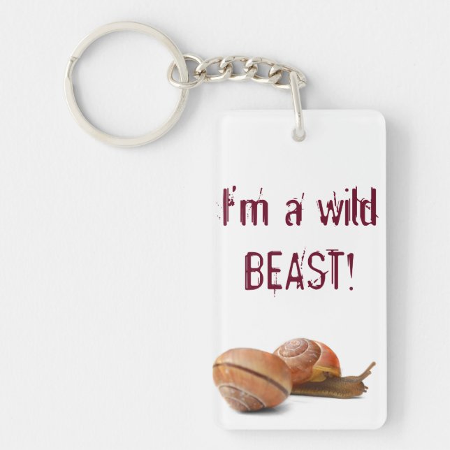 The wild side of a snail key ring (Front)