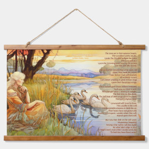 The Wild Swans at Coole poem and artwork Hanging Tapestry