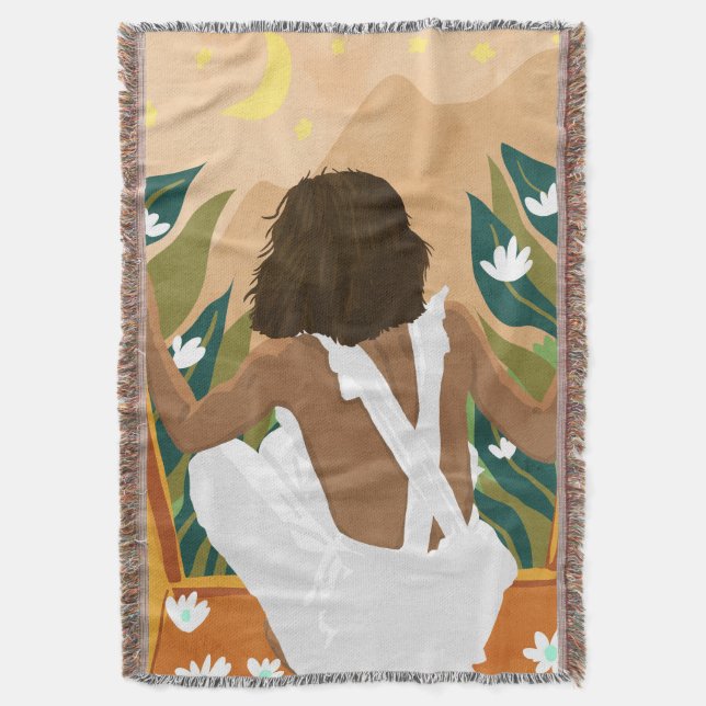 The Wild World & a Rebel Heart Throw Blanket (Front Vertical)