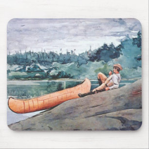 The Wilderness Guide (by Winslow Homer) Mouse Mat