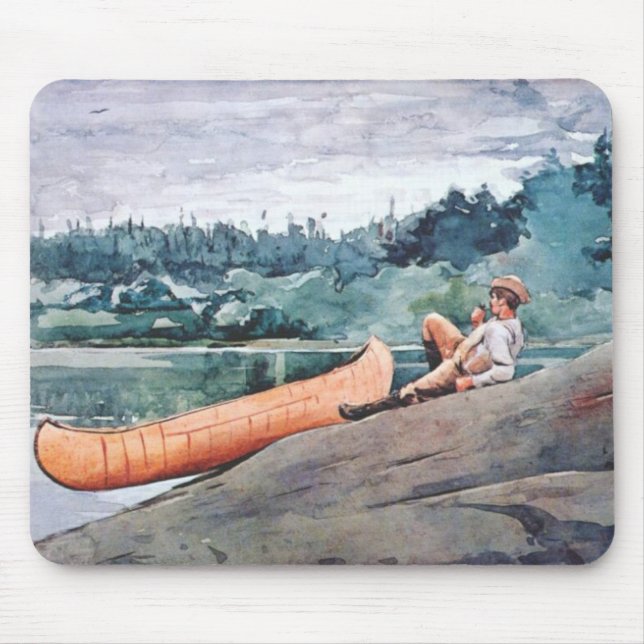 The Wilderness Guide (by Winslow Homer) Mouse Mat (Front)