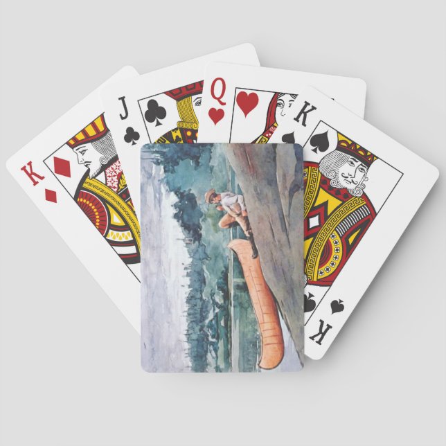 The Wilderness Guide (by Winslow Homer) Playing Cards (Back)