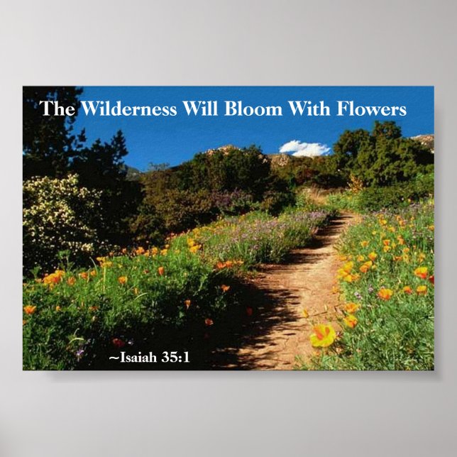 The Wilderness Shall Bloom Isaiah 35:1 Poster (Front)