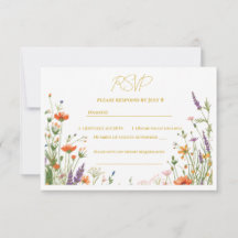 The Wildflower Meadow Floral Wedding RSVP