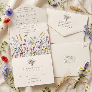 The Wildflower Meadow Wedding Suite - All In One Invitation