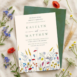 The Wildflower Meadow Wedding Suite - Invitation