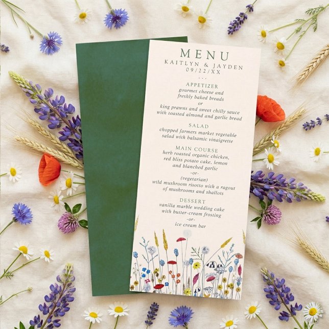 The Wildflower Meadow Wedding Suite - Menu (Creator Uploaded)