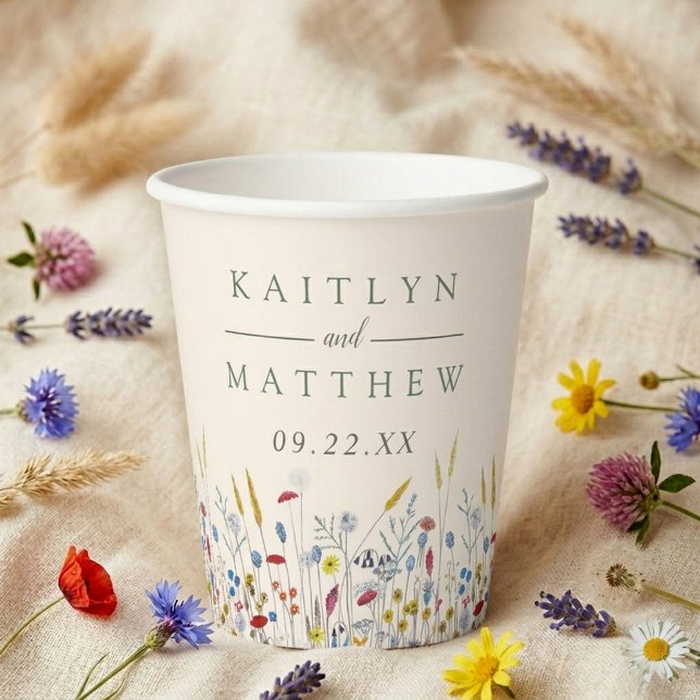 The Wildflower Meadow Wedding Suite - Paper Cups (Creator Uploaded)