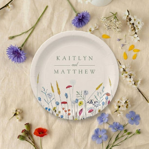 The Wildflower Meadow Wedding Suite - Paper Plate