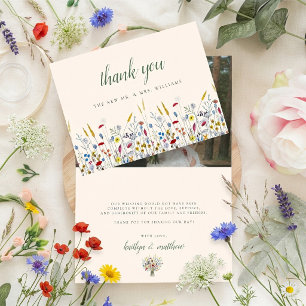 The Wildflower Meadow Wedding Suite - Photo Thank You Card
