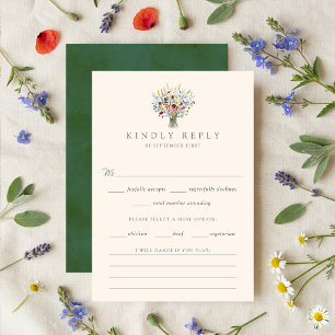 The Wildflower Meadow Wedding Suite - RSVP Card