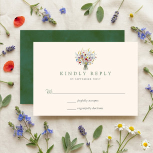 The Wildflower Meadow Wedding Suite - RSVP Card