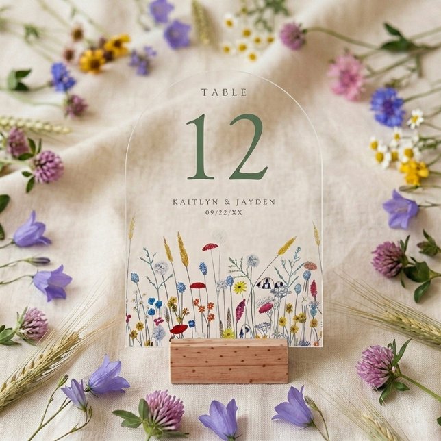 The Wildflower Meadow Wedding Suite - Table Number (Creator Uploaded)
