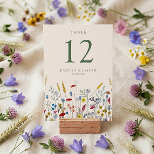 The Wildflower Meadow Wedding Suite - Table Number