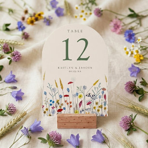 The Wildflower Meadow Wedding Suite - Table Number
