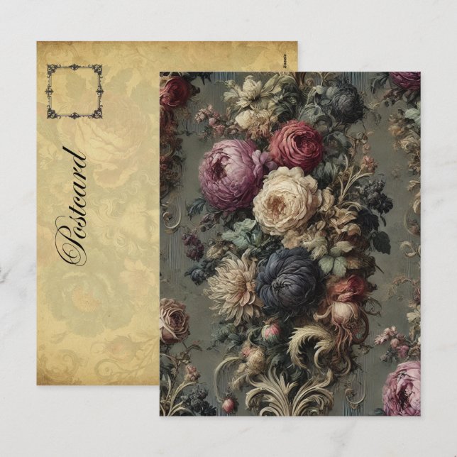 The Wilted Vigil – Gothic Floral  Holiday Postcard (Front/Back)