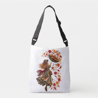 The Wind Collector – Whimsical Autumn Woman Crossbody Bag