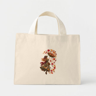 The Wind Collector – Whimsical Autumn Woman Mini Tote Bag