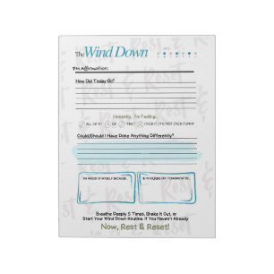 The WIND DOWN – 5-Minute Evening Journal Notepad
