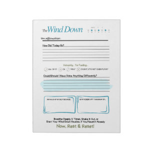 The WIND DOWN – 5-Minute Evening Journal Notepad