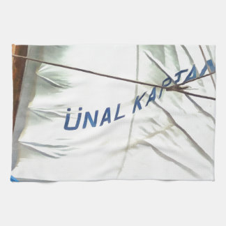The Windblown Sails Of Unal Kaptan Acrylic Art Tea Towel