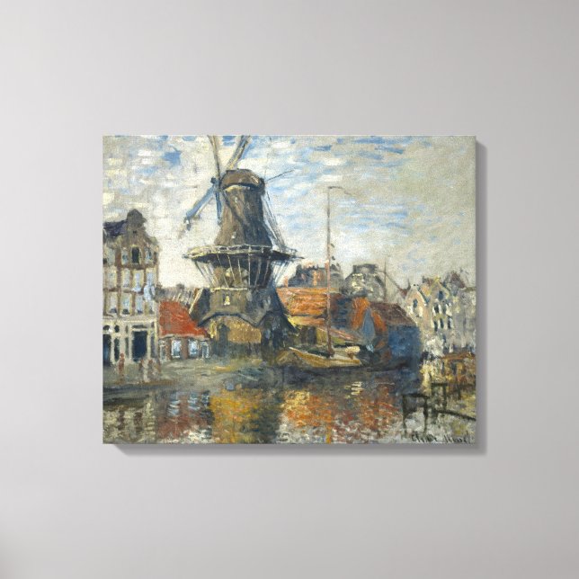 The Windmill on the Onbekende Gracht, Amsterdam Canvas Print (Front)
