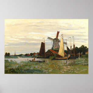 The Windmill Zaandam, Monet 1871  Poster