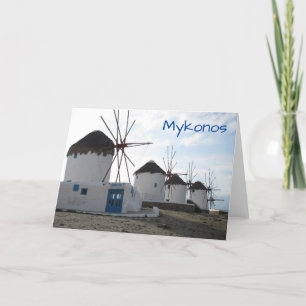 The Windmills, Mykonos, Greece Card