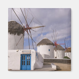The windmills of Mykonos on the Greek Islands Magnet