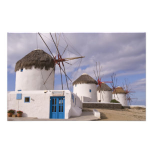 The windmills of Mykonos on the Greek Islands Photo Print