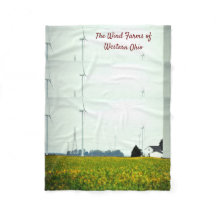 The Windmills of Western Ohio Fleece Blanket