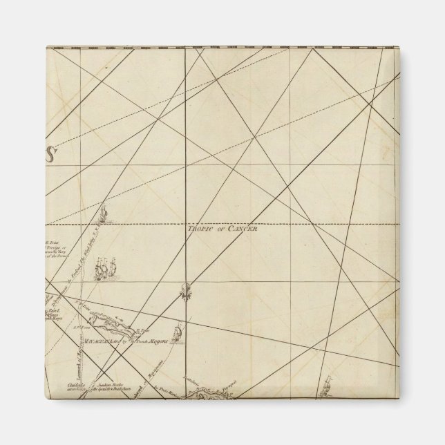 The Windward Passage with several passages Magnet (Front)