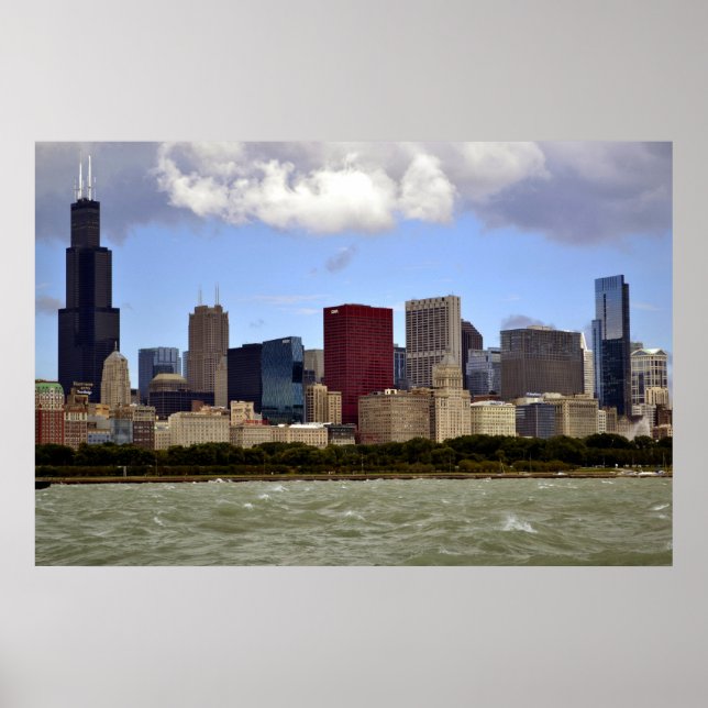 The Windy City Skyline Poster (Front)