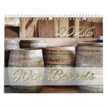 The Wine Calendar - Wine Barrels 2026