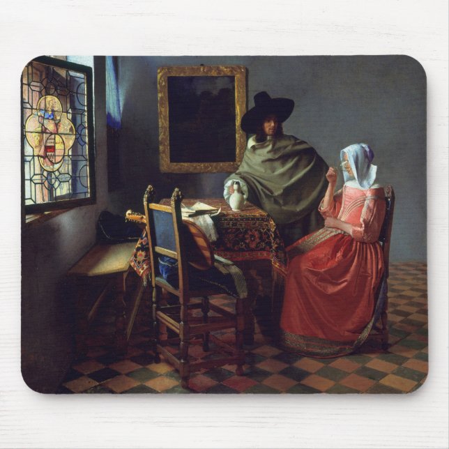 The Wine Glass, Jan Vermeer Mouse Mat (Front)