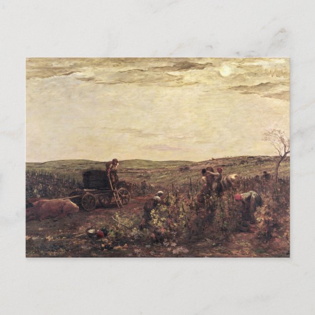 The Wine Harvest in Burgundy, 1863 Postcard (Front)