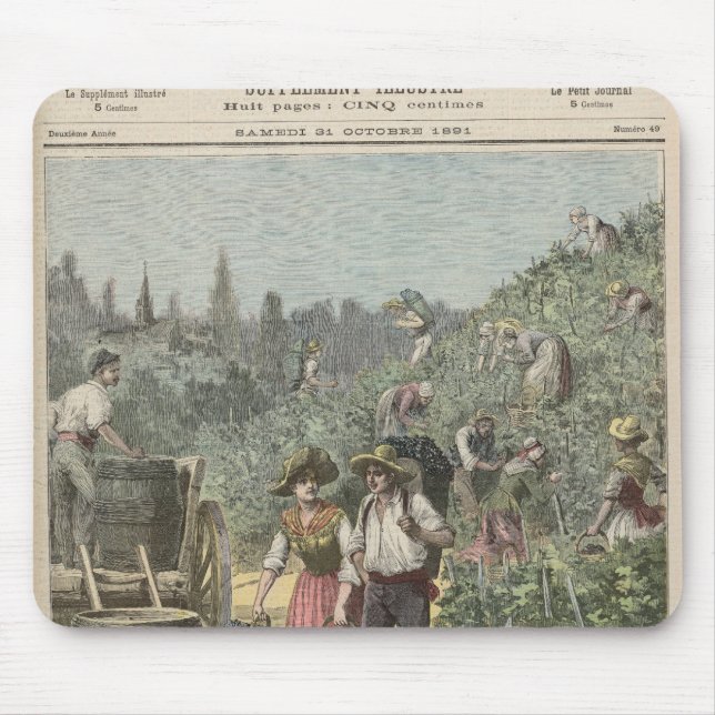 The Wine Harvest Mouse Mat (Front)