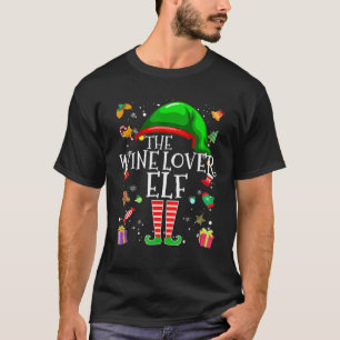 The Wine Lover Elf Group Matching Family Christmas T-Shirt