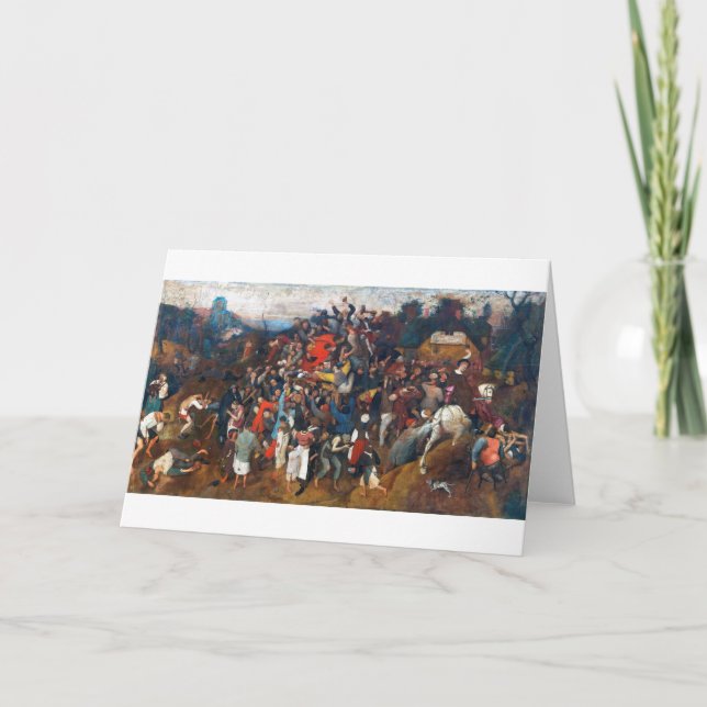 The Wine of Saint Martin's Day, Pieter Bruegel Card (Front)