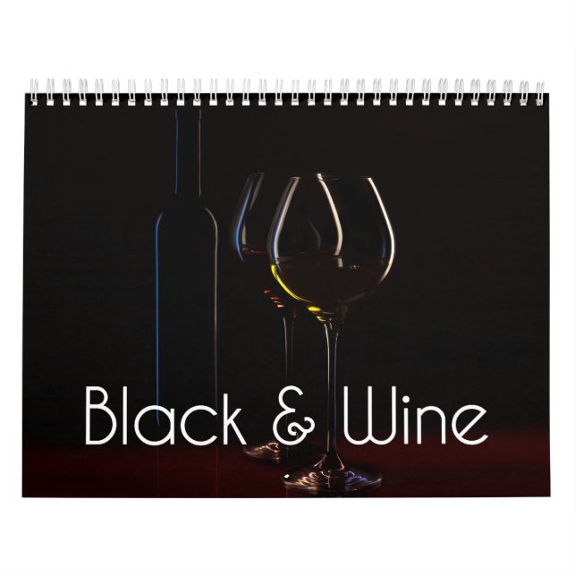 The Wine Wall Calendar - Black & Wine (Cover)