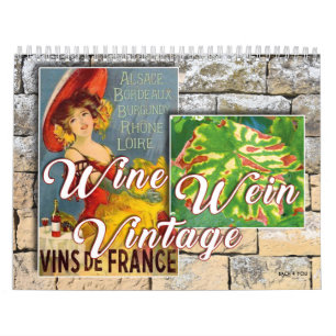 The Wine Wall Calendar - Wine Wein Vintage
