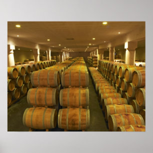 The winery, barrel aging cellar - Chateau Baron Poster