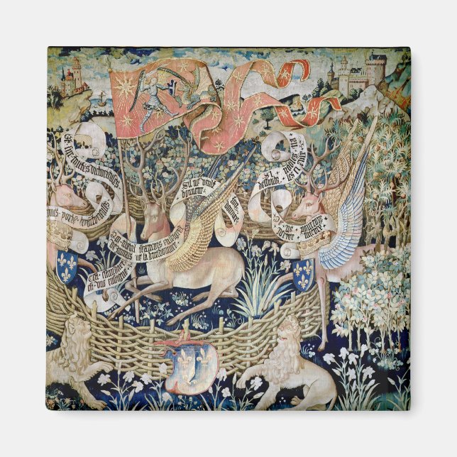 The Winged Deer (tapestry) Magnet (Front)