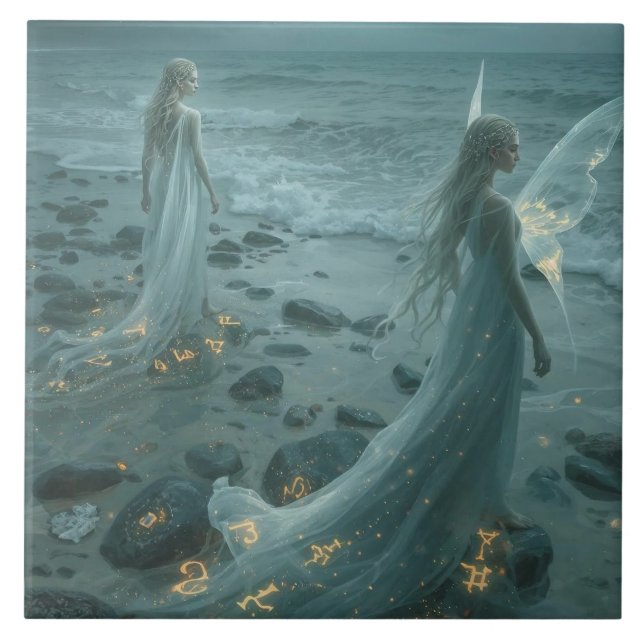 The Winged One and the Shorebound Sister Tile (Front)