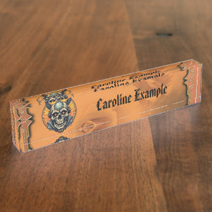 The winged skull. nameplate