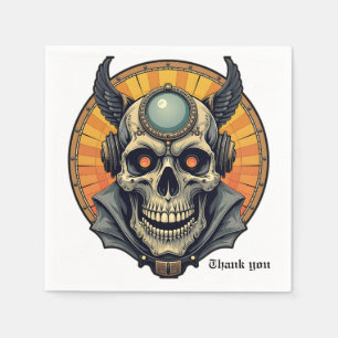 The winged skull. napkin