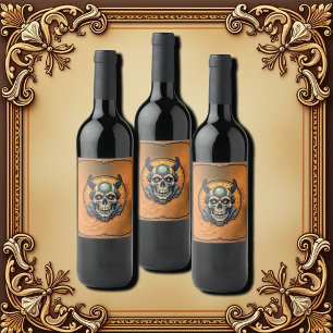 The winged skull.  wine label
