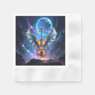 The Winged Violin of Moonlit Realms Napkin